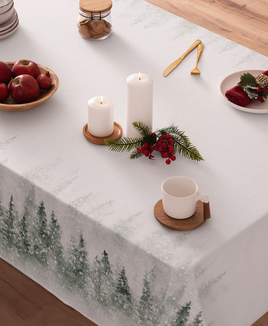 Mantel navidad Aslan Verde