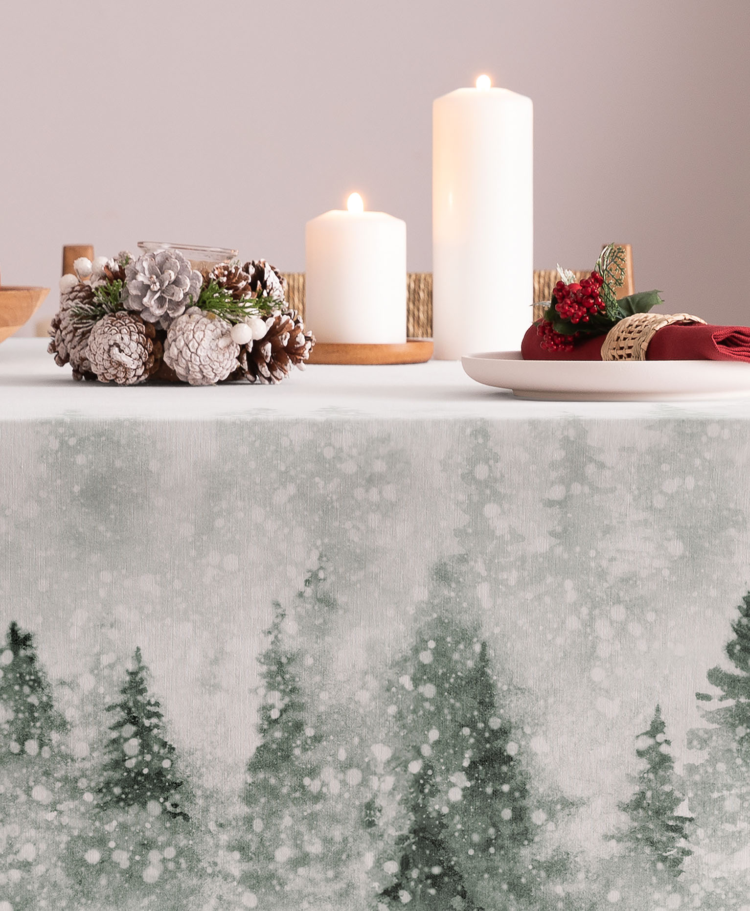 Mantel navidad Aslan Verde