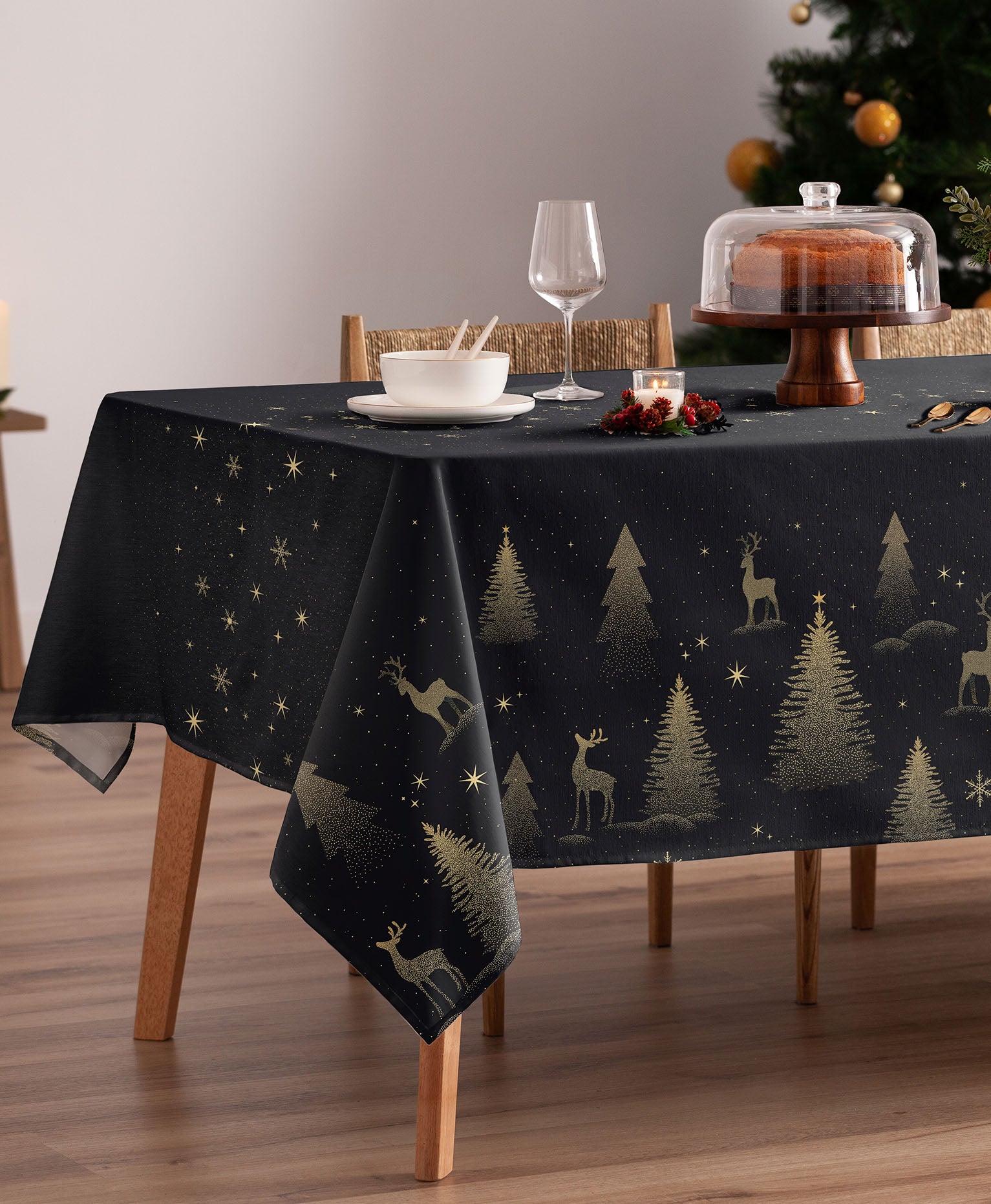 Mantel antimanchas navidad Comet marino