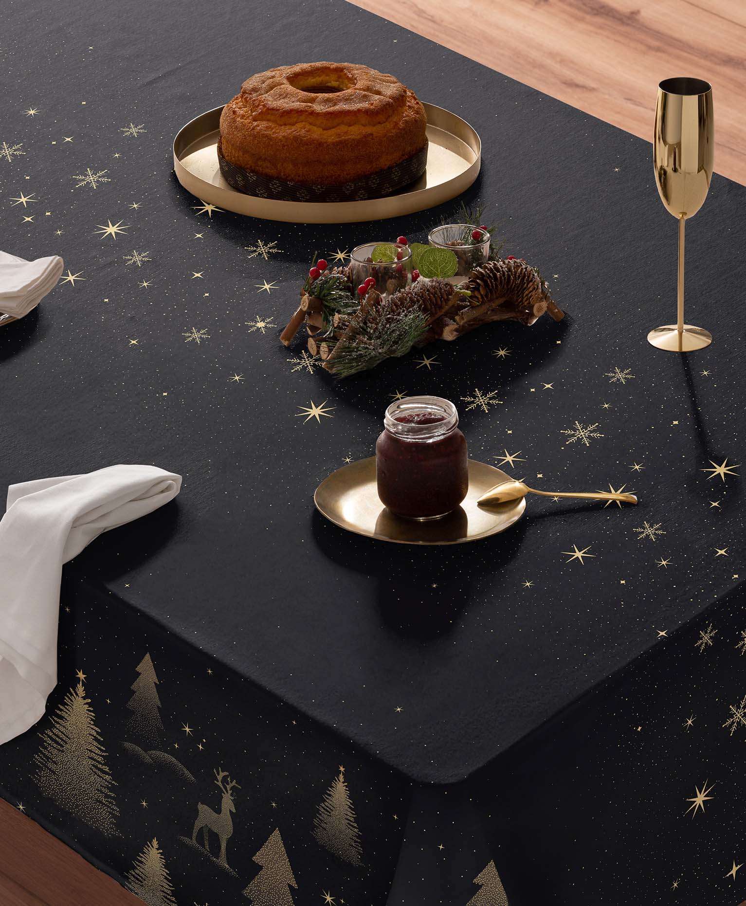 Mantel antimanchas navidad Comet marino