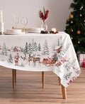 Mantel Navidad Klaus Blanco, mantel navidad papa noel, mantel papa noel