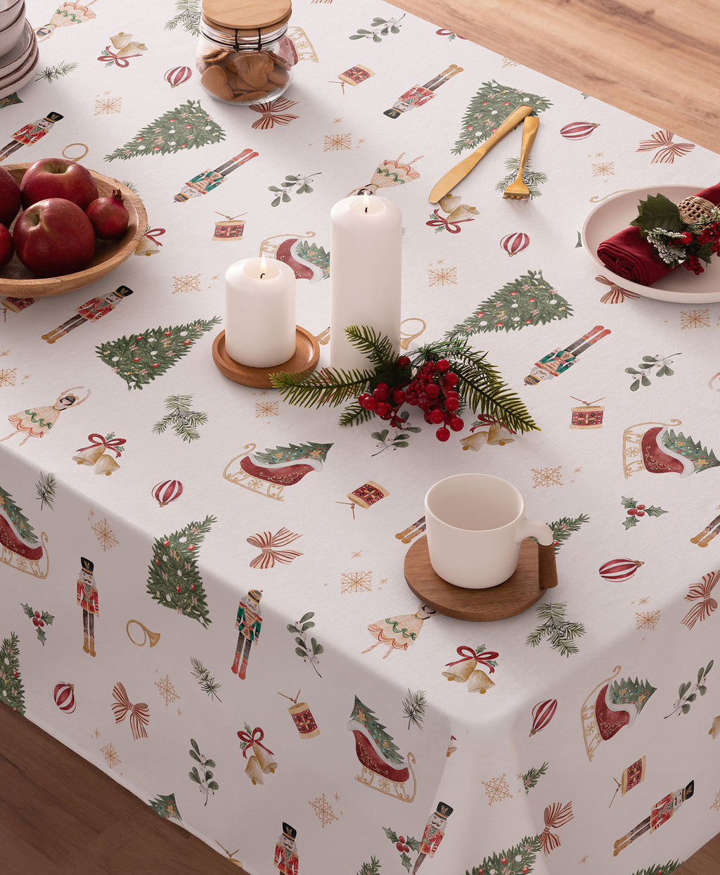 Mantel navidad Nutcracker Multicolor, mantel navidad cascanueces,