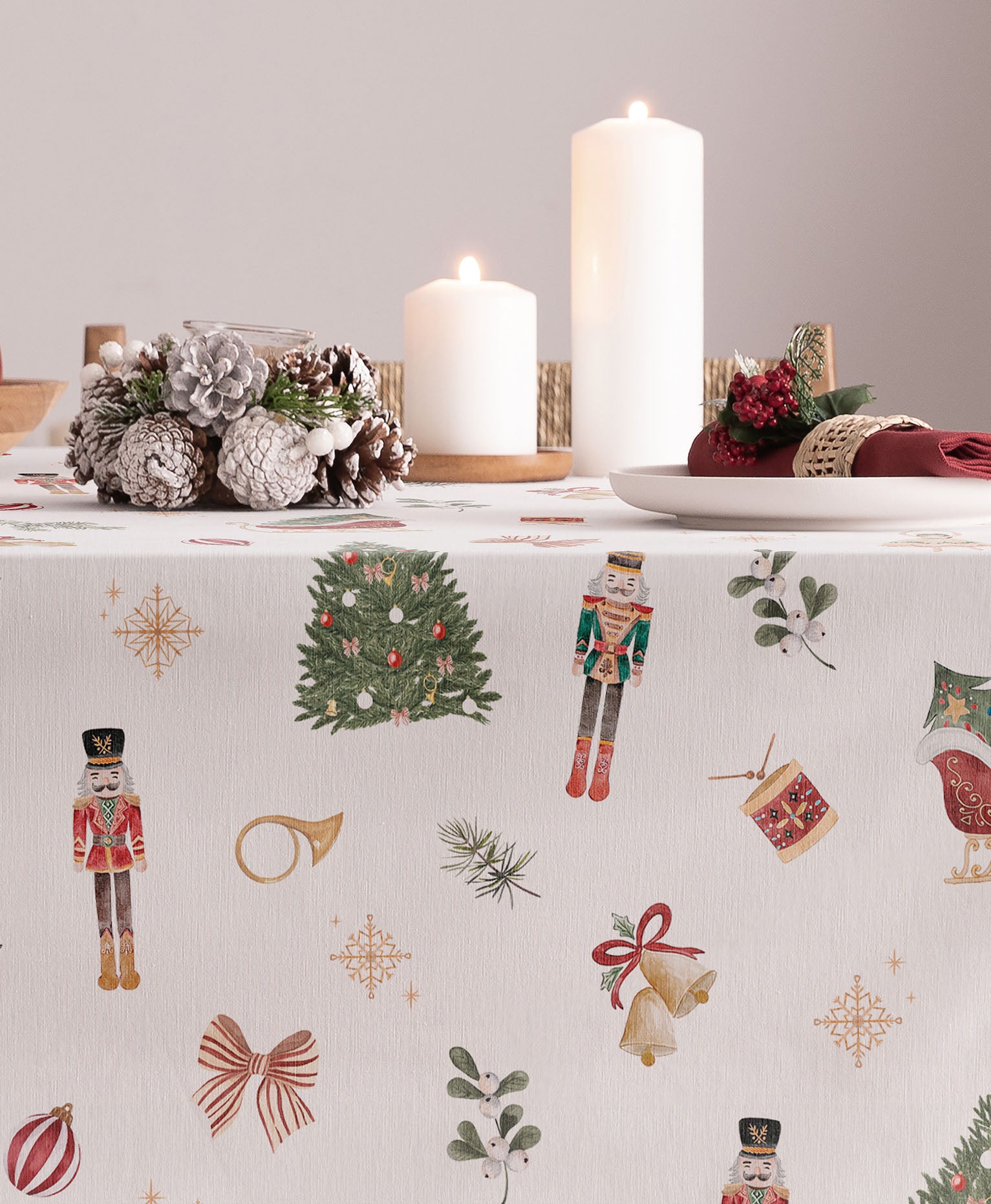 Mantel navidad Nutcracker Multicolor, mantel navidad cascanueces