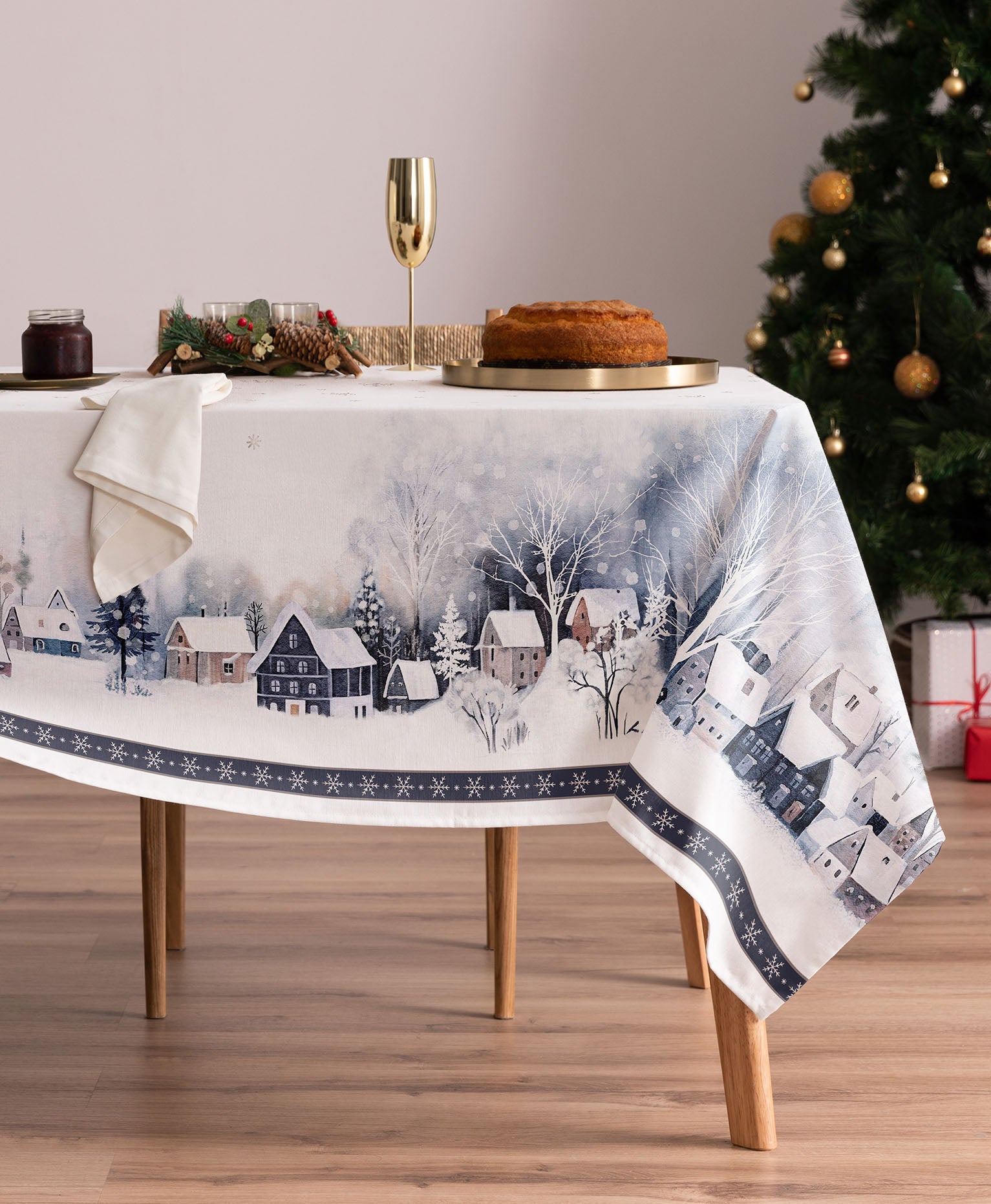 Mantel navidad Owen Azul