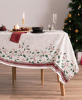 Mantel navidad Sally Granate, mantel navidad largo, mantel de plantas navidad
