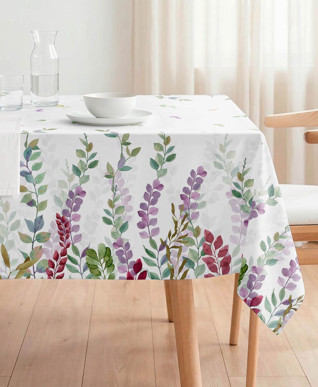 Mantel antimanchas Bloom Lavanda