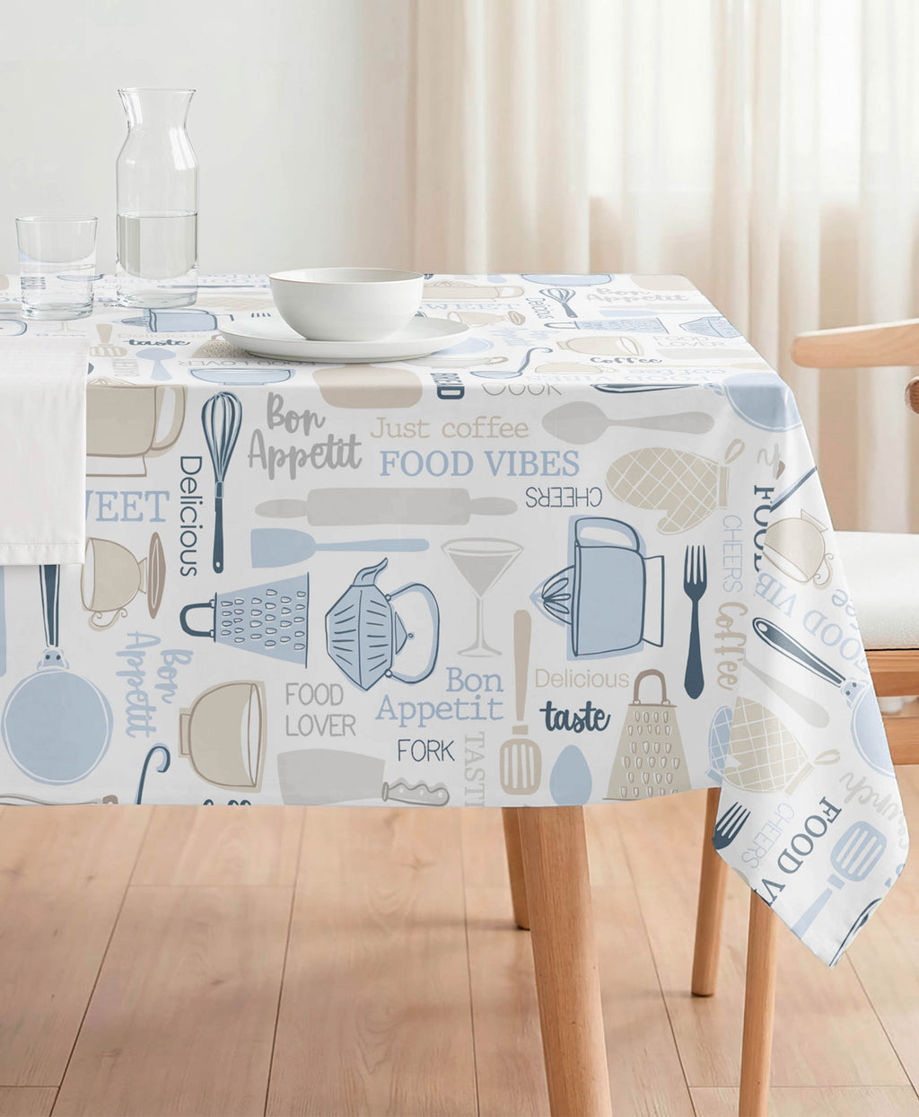 Mantel resinado Cocina Azul