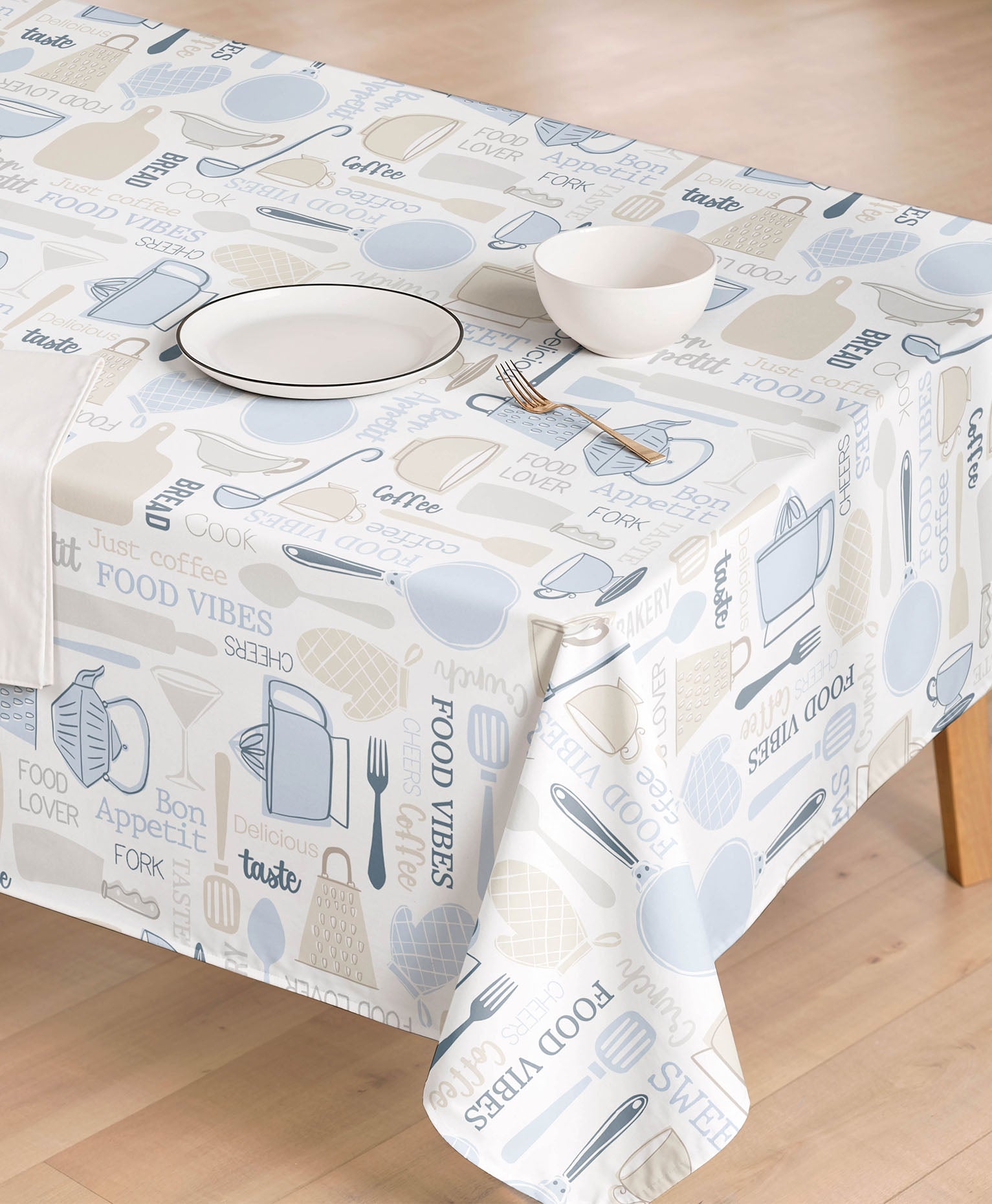 Mantel resinado Cocina Azul