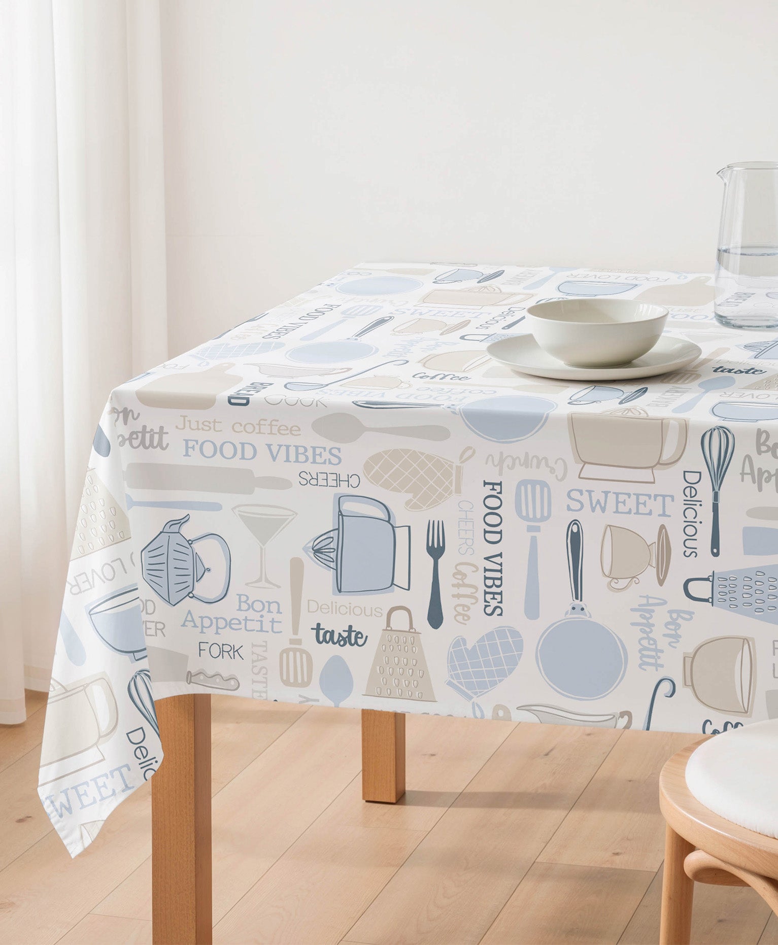 Mantel resinado Cocina Azul