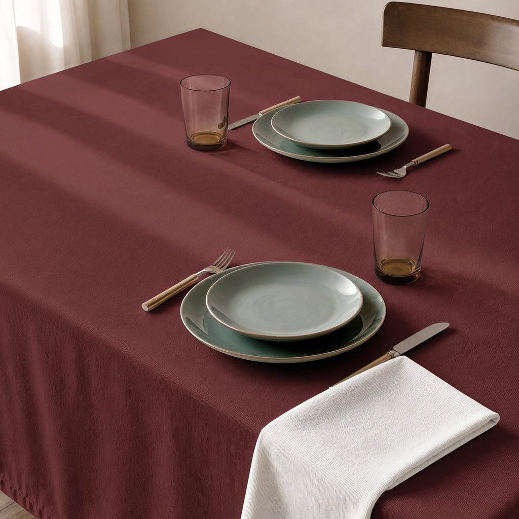 Mantel Antimanchas Trim Burdeos