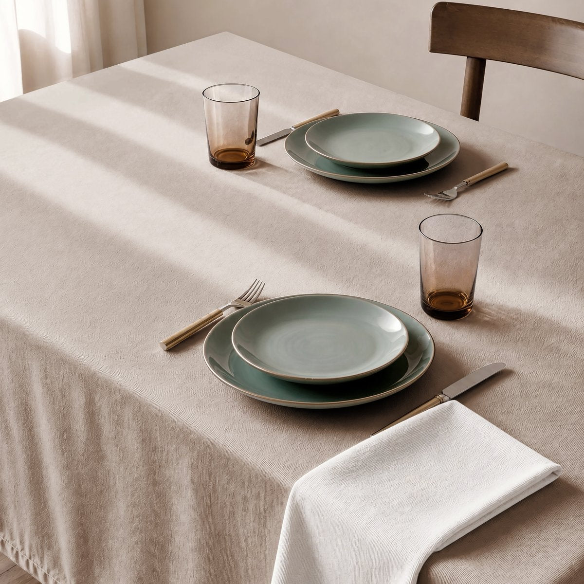 Mantel Antimanchas Trim Moka