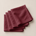 Pack 4 Servilletas Trim Burdeos