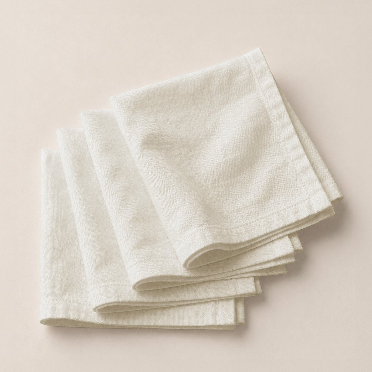 Pack 4 Servilletas Trim Ivory