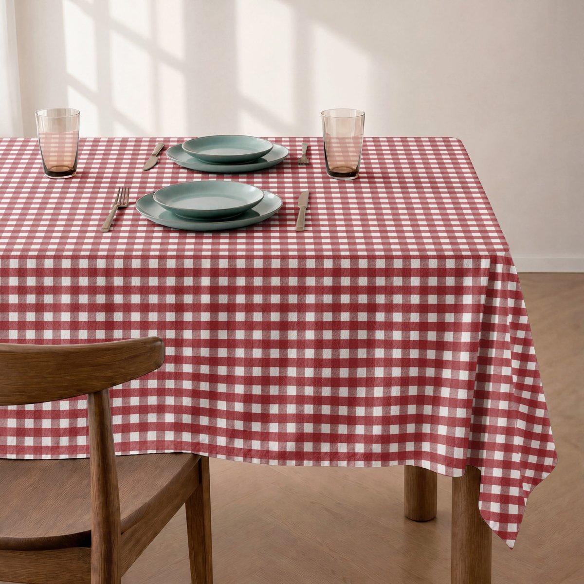 Mantel Antimanchas Vichy Rojo · Ibiza