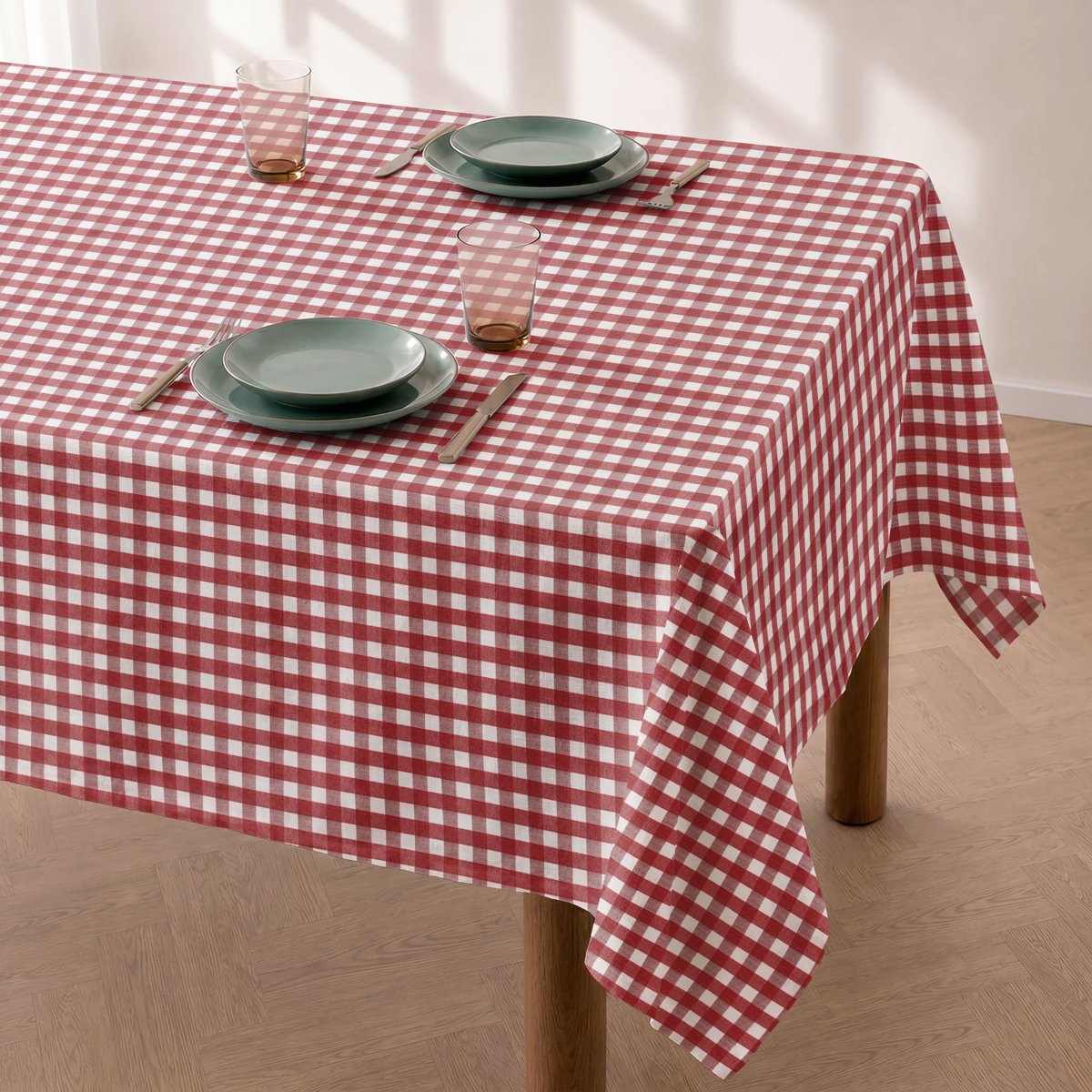 Mantel Antimanchas Vichy Rojo · Ibiza