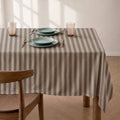 Mantel Antimanchas Rayas Taupe y Beige · Horizon