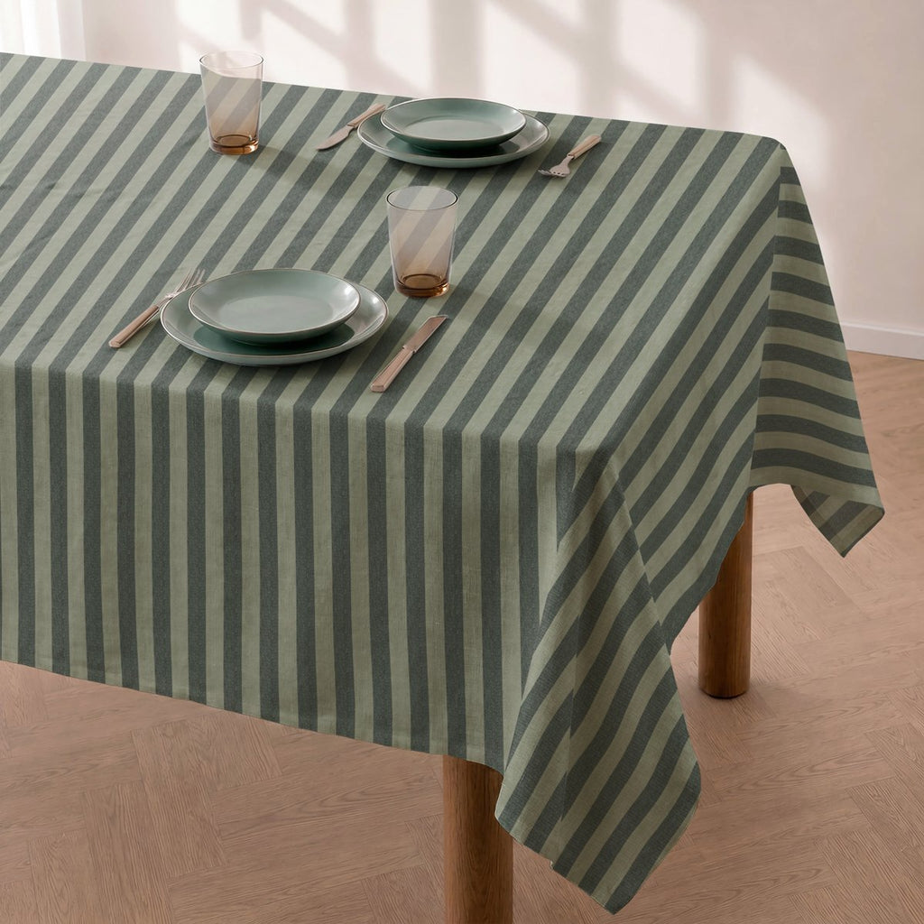 Mantel Antimanchas Rayas Verde · Horizon