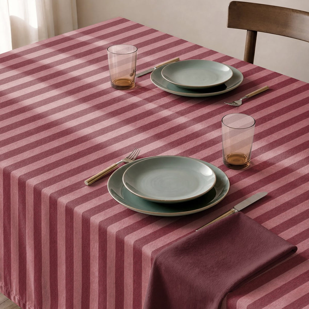 Mantel Antimanchas Rayas Rojo y Rosa · Horizon