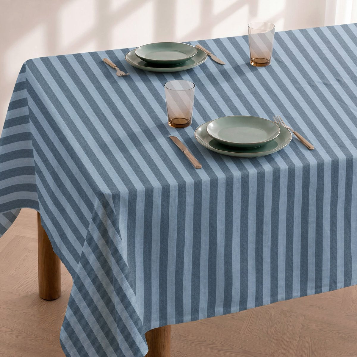 Mantel Antimanchas Rayas Azul Marino · Horizon