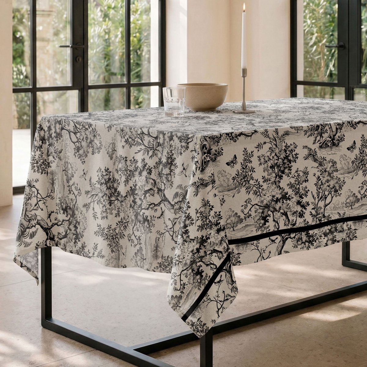 Mantel Antimanchas Etoile Negro · Pierre Cardin