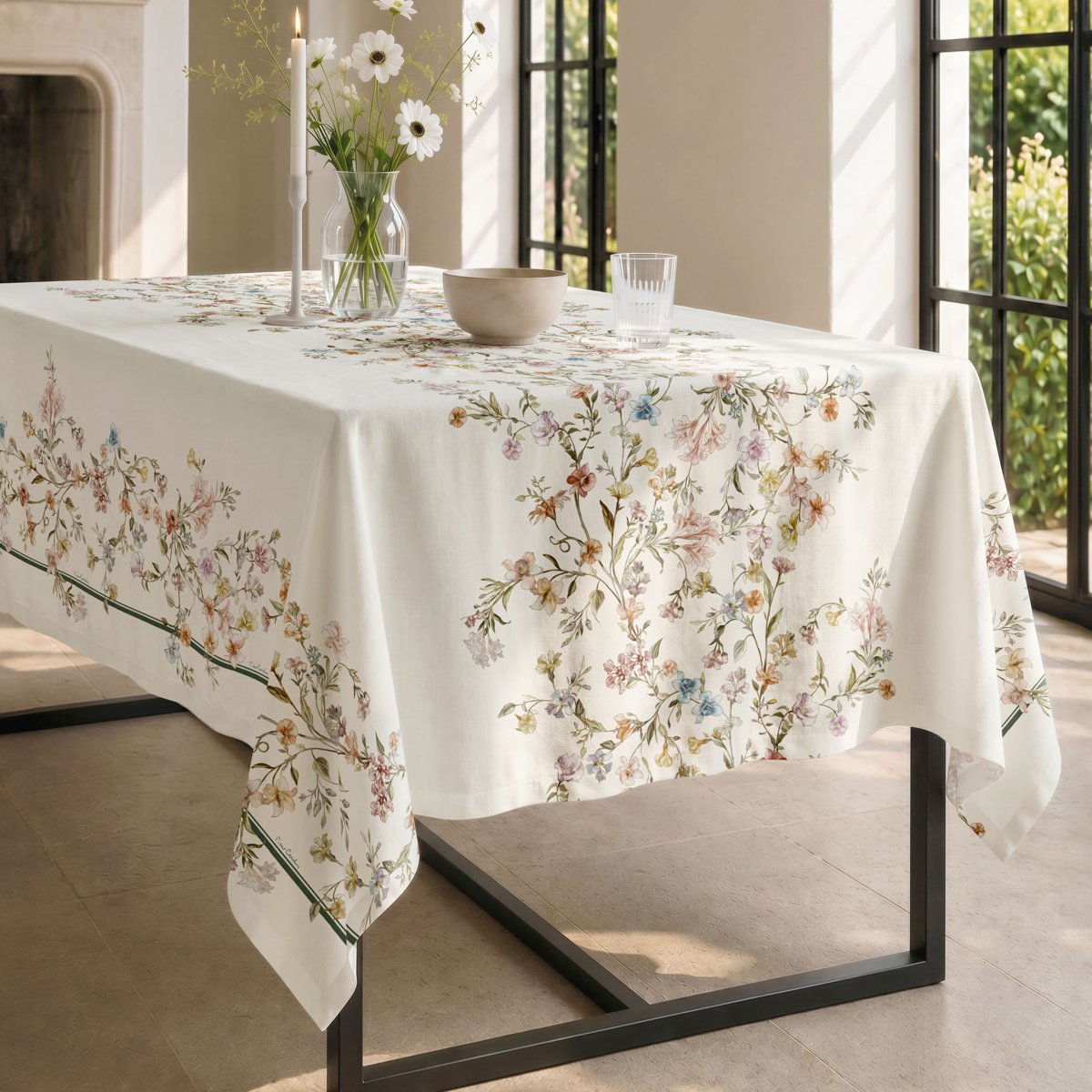 Mantel Antimanchas Juliette Verde · Pierre Cardin