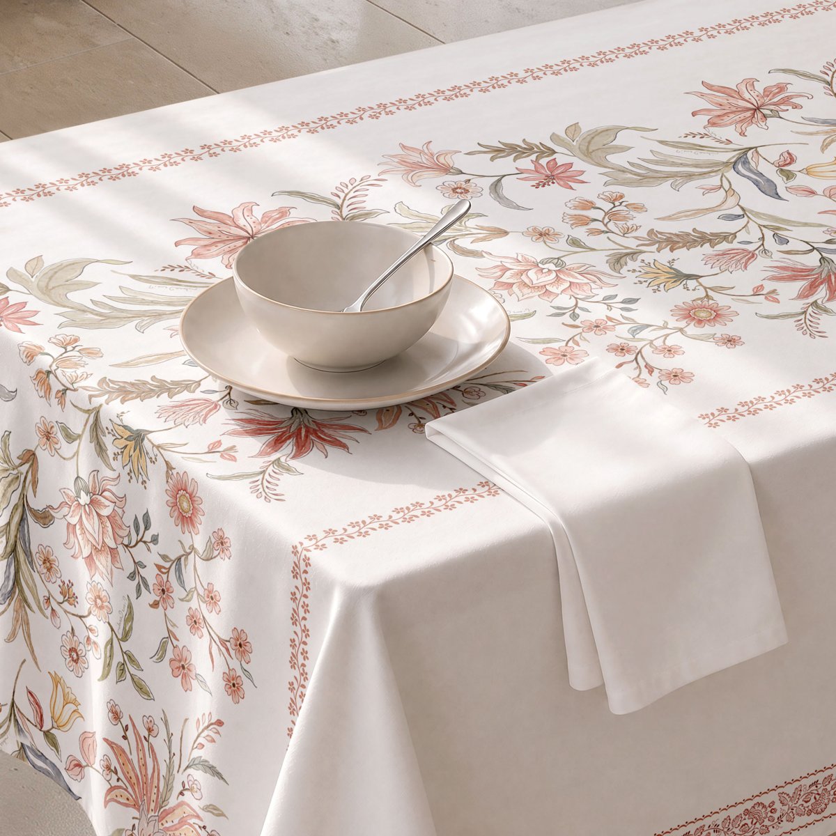 Mantel Antimanchas Opale White · Pierre Cardin