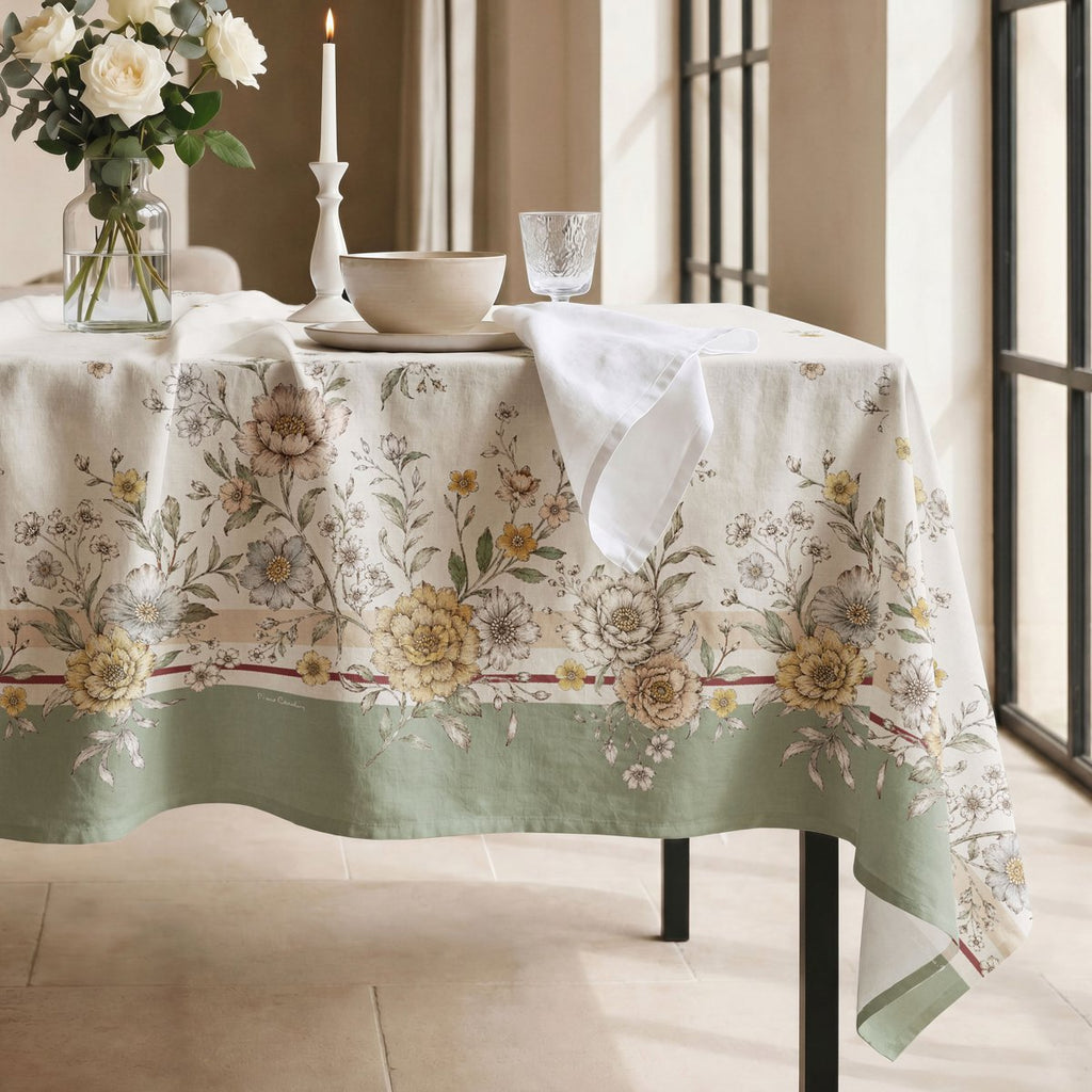 Mantel Antimanchas Sylviene Verde · Pierre Cardin
