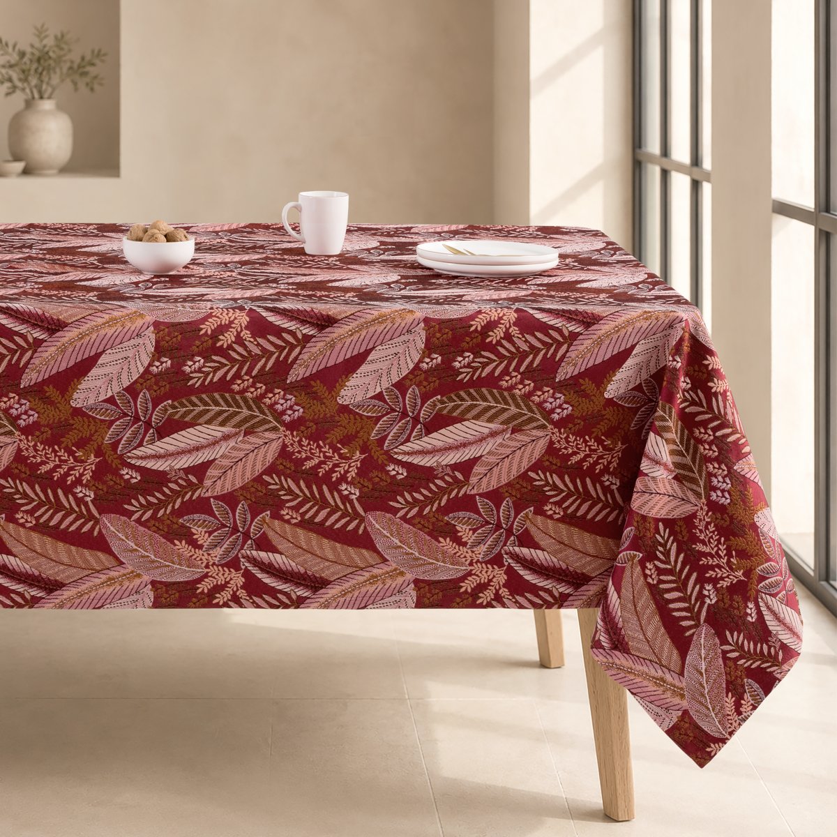 Mantel Jacquard Évora Rojo · Pierre Cardin