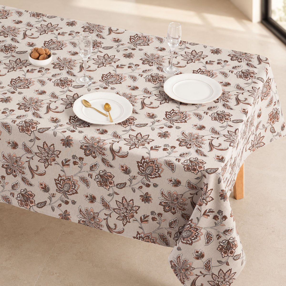 Mantel Jacquard Olivier Terracota · Pierre Cardin