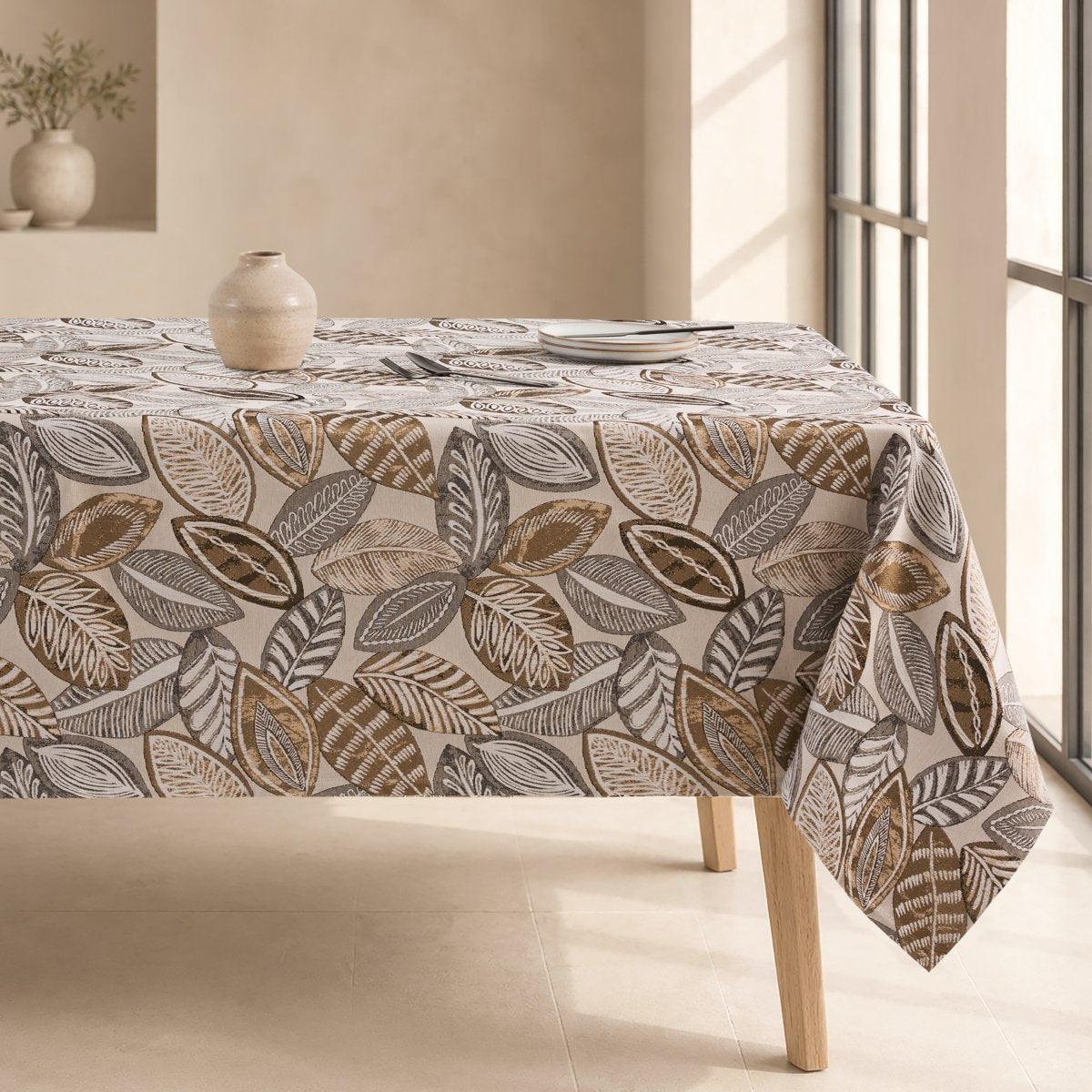 Mantel Jacquard Sirocco Beige · Pierre Cardin