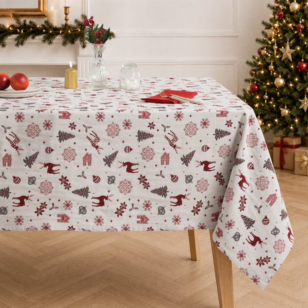 Mantel Navidad Jacquard Carmine Rojo · Pierre Cardin