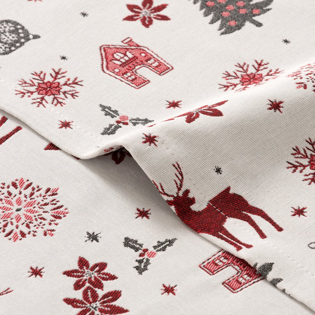 Mantel Navidad Jacquard Carmine Rojo · Pierre Cardin