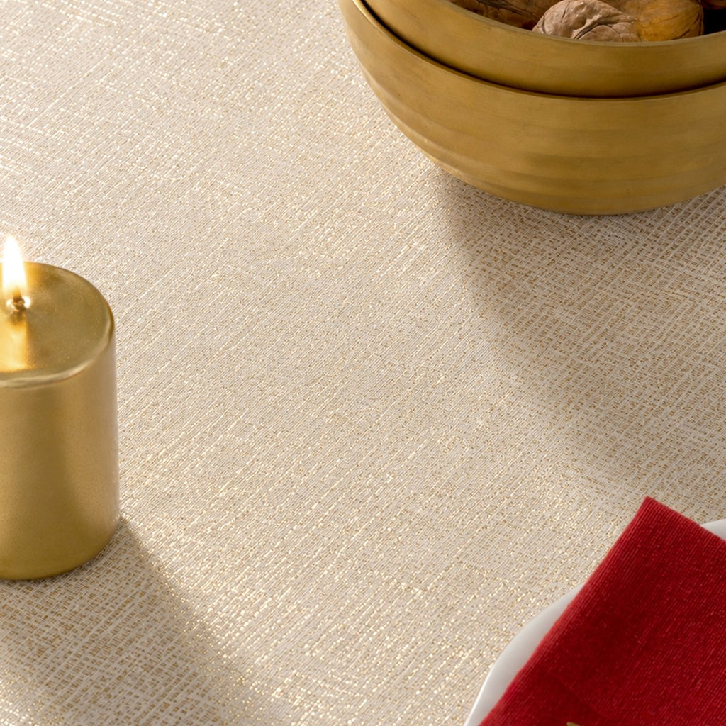 Mantel Navidad Jacquard Grenat Oro · Pierre Cardin