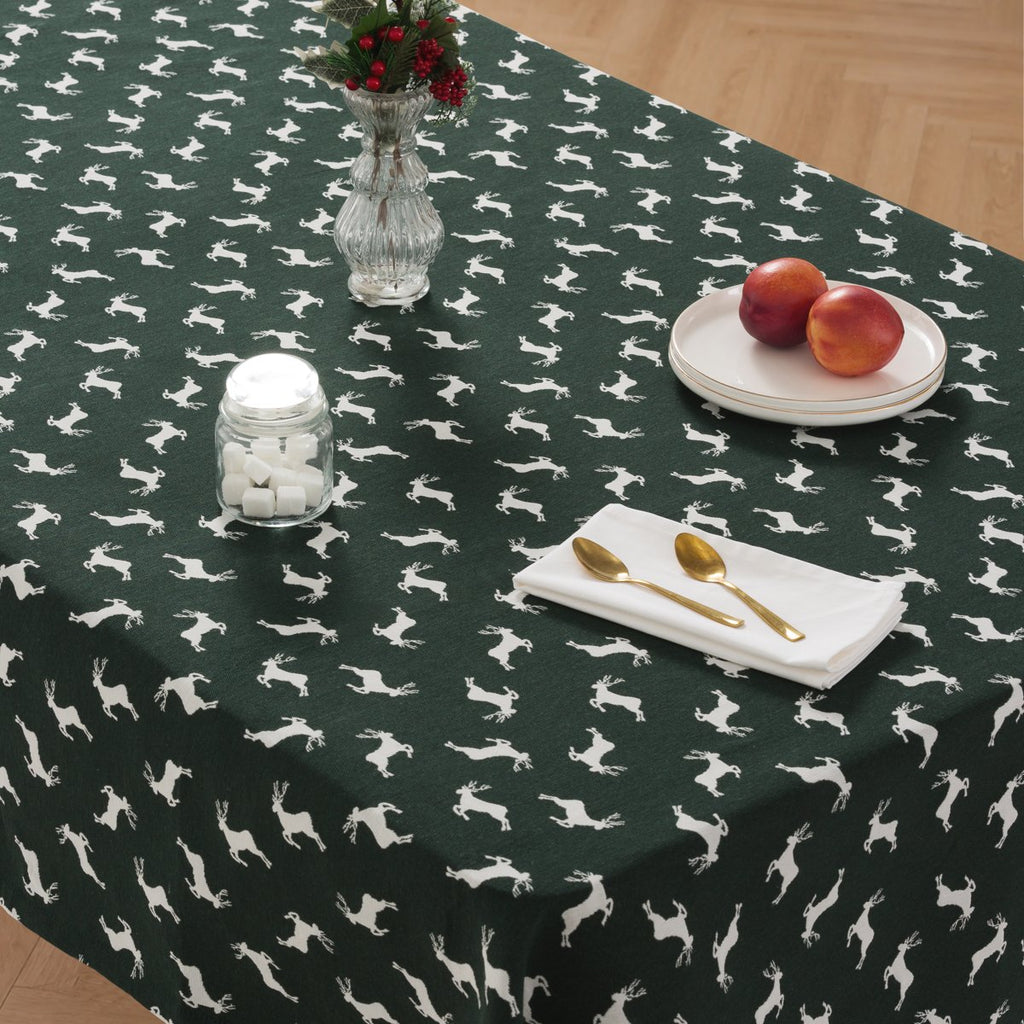 Mantel Navidad Jacquard Icewood Verde · Pierre Cardin
