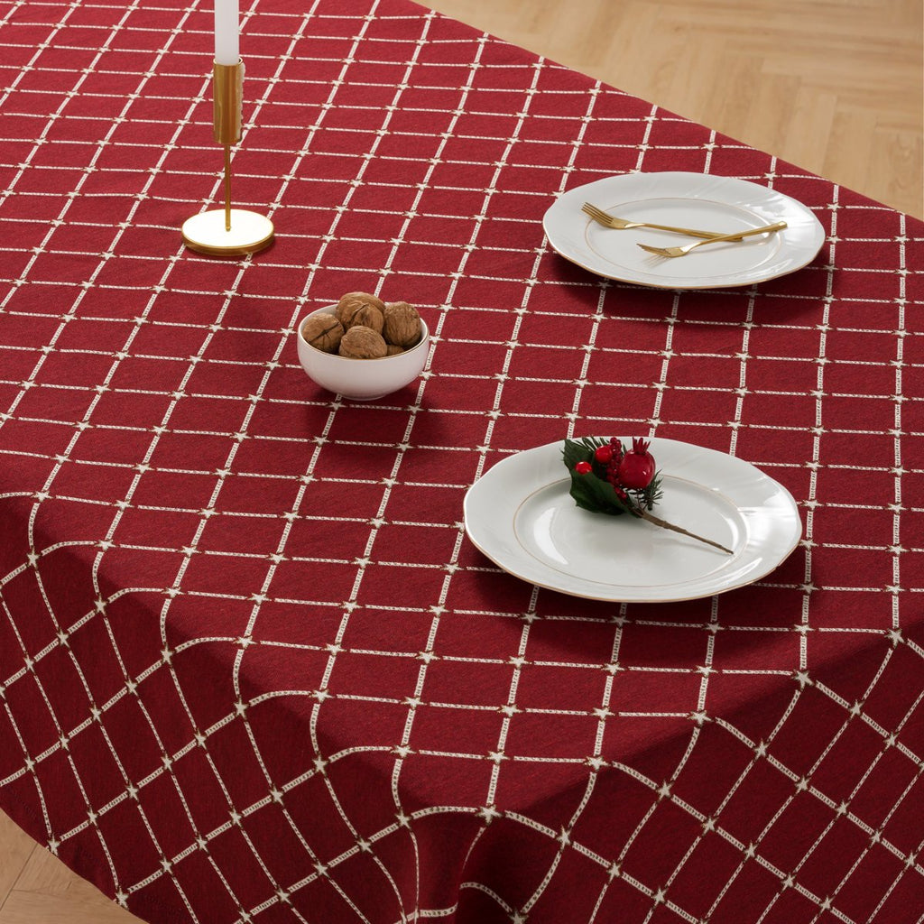 Mantel Navidad Jacquard Magie Rojo · Pierre Cardin