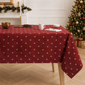 Mantel Navidad Jacquard Stellar Rojo · Pierre Cardin