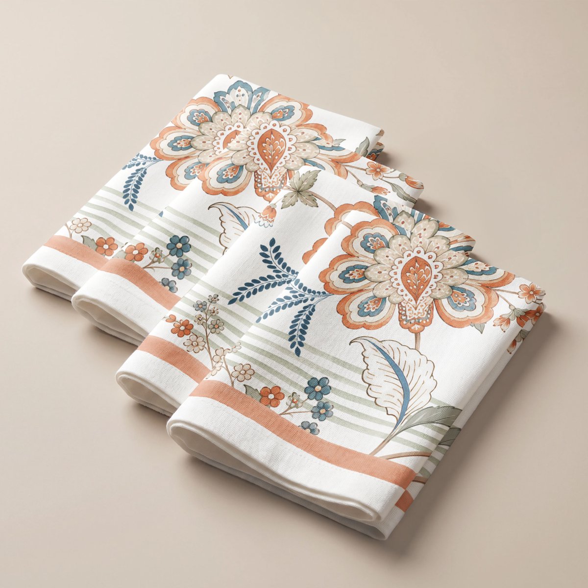 Pack 4 Servilletas Antimanchas Aurore Multicolor · Pierre Cardin