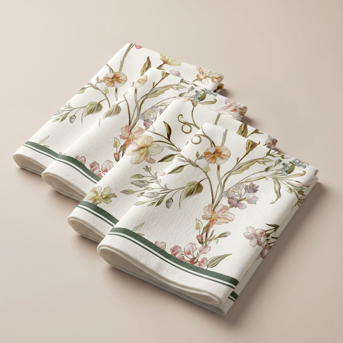 Pack 4 Servilletas Juliette Verde