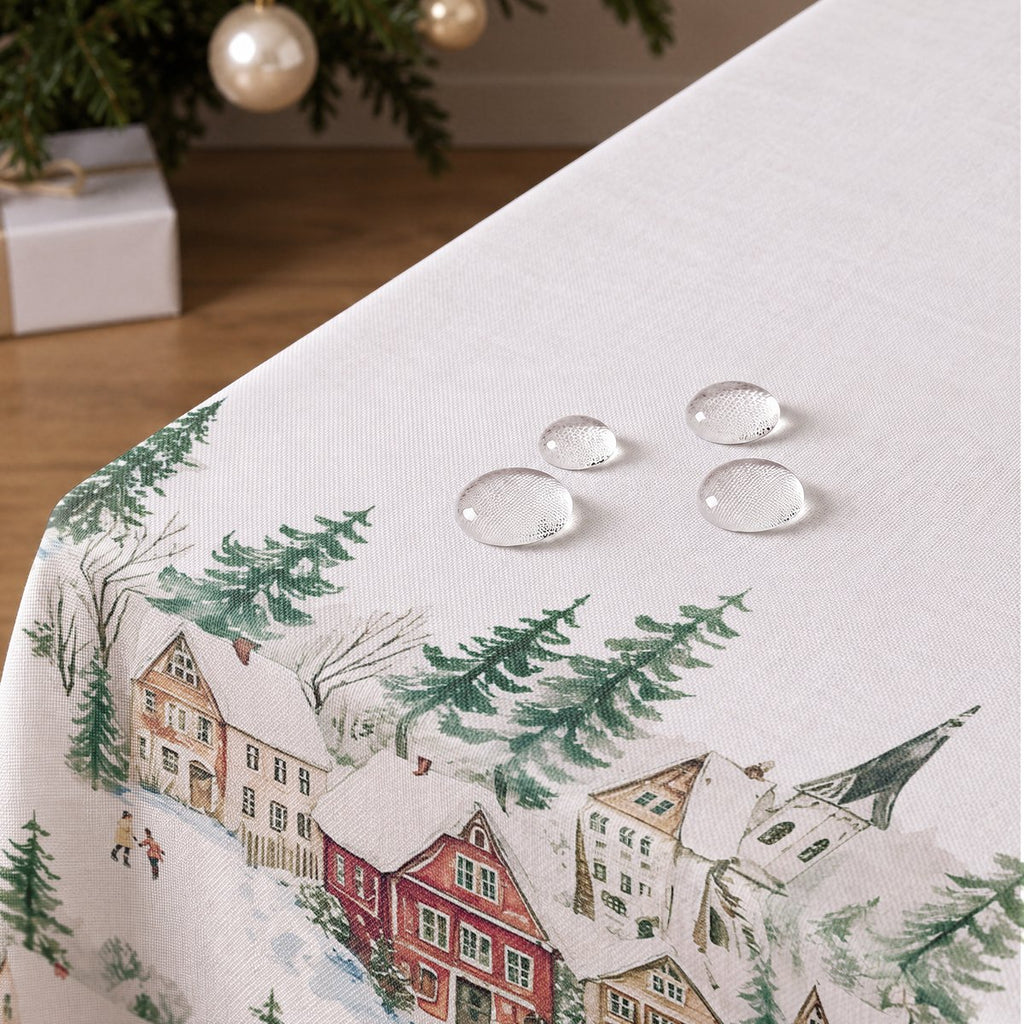 Mantel de Navidad Aldea Green-Red · Pierre Cardin