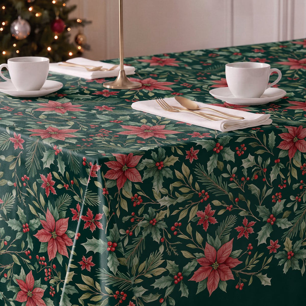 Mantel de Navidad Belen Green · Pierre Cardin