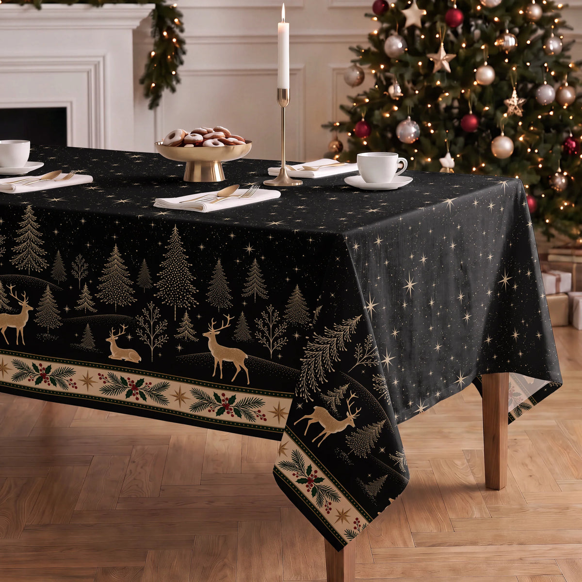 Mantel de Navidad Cumbre Green-Red · Pierre Cardin