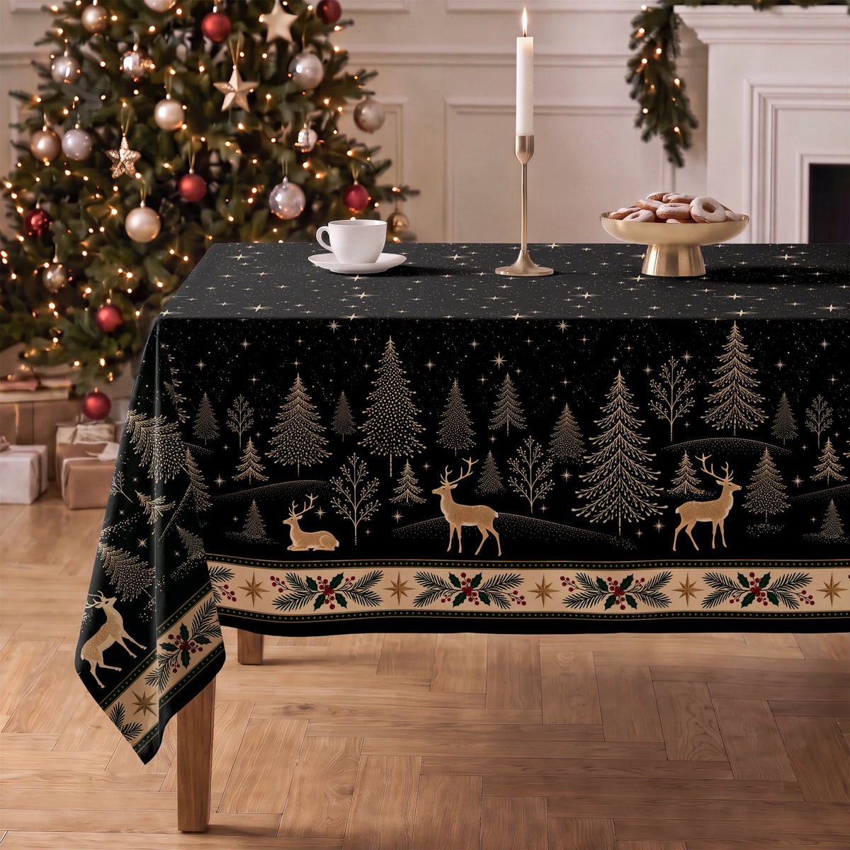 Mantel de Navidad Cumbre Green-Red · Pierre Cardin