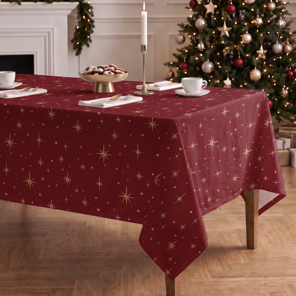 Mantel de Navidad Destello Bordeaux · Pierre Cardin