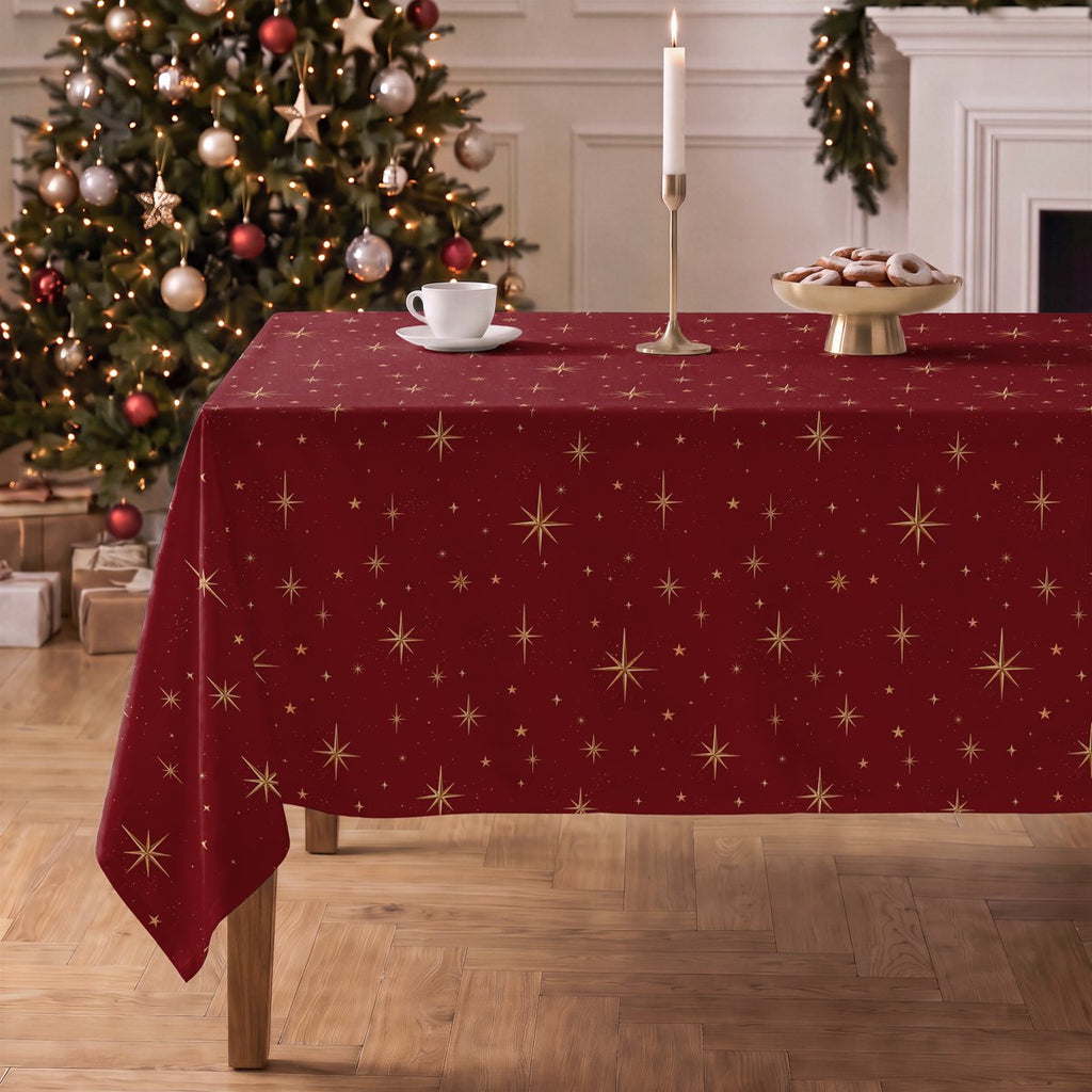 Mantel de Navidad Destello Bordeaux · Pierre Cardin