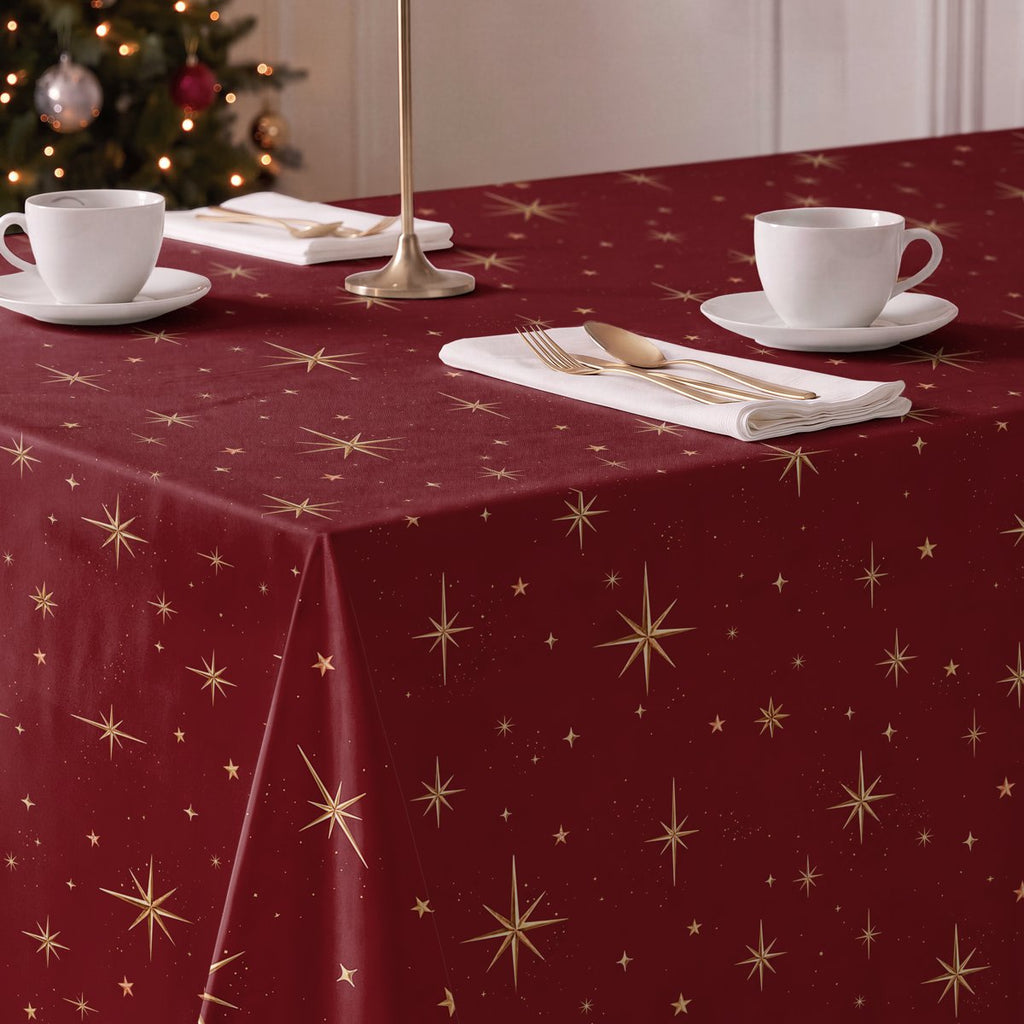 Mantel de Navidad Destello Bordeaux · Pierre Cardin