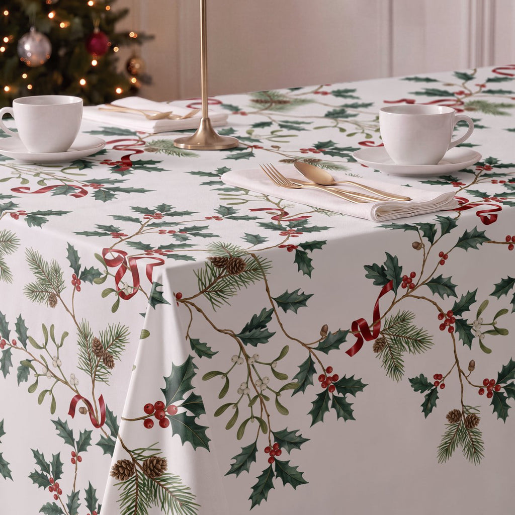 Mantel de Navidad Enebro Green-Red · Pierre Cardin