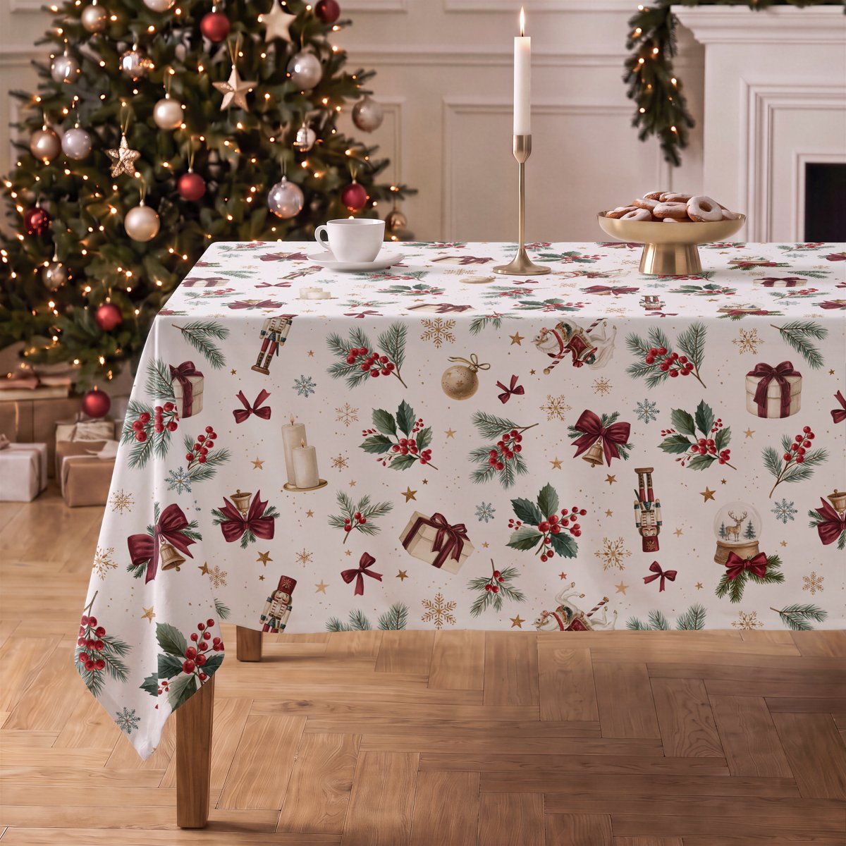 Mantel de Navidad Estelar Red · Pierre Cardin