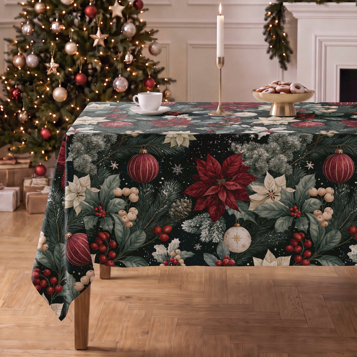 Mantel de Navidad Glaciar Marine · Pierre Cardin