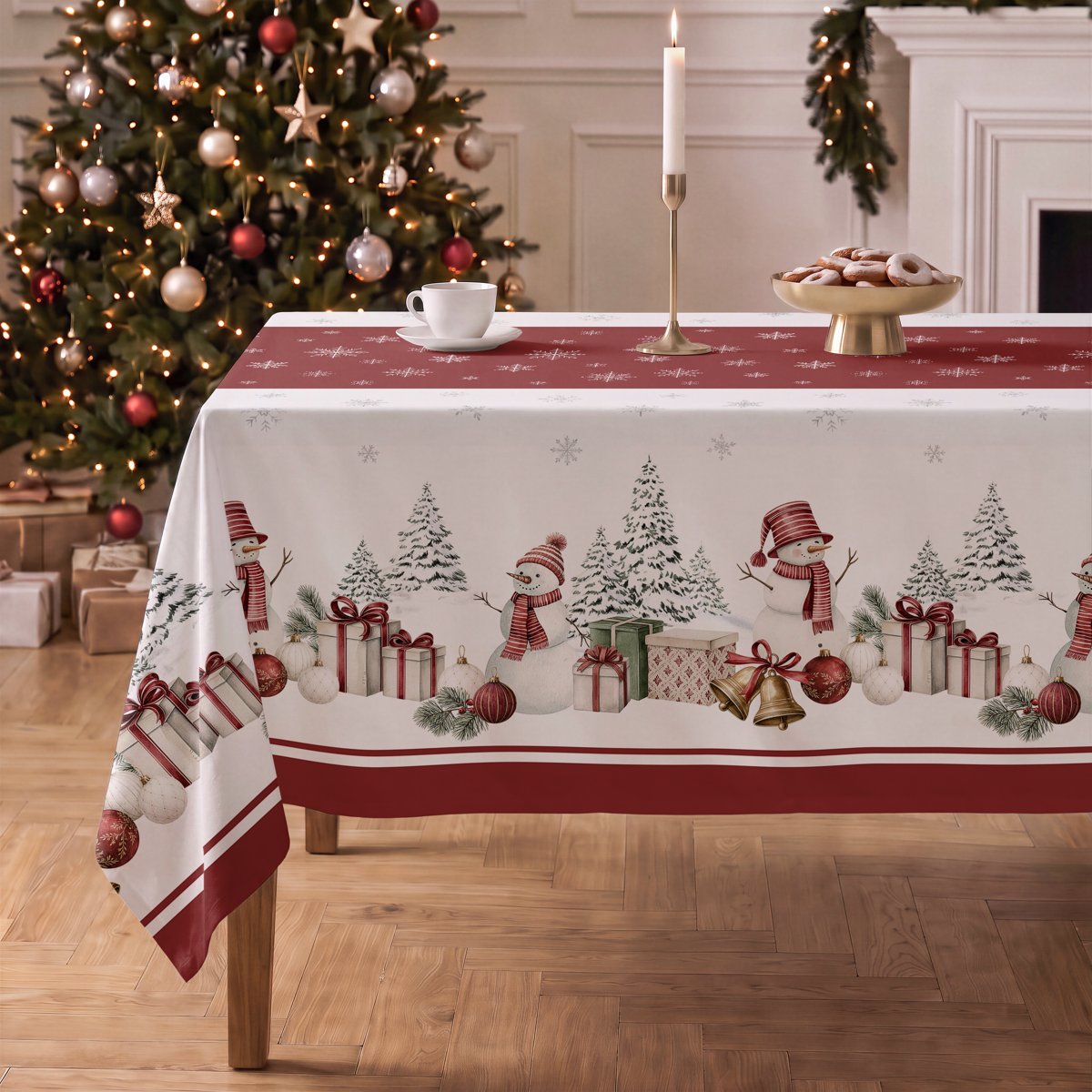 Mantel de Navidad Helsinki Red · Pierre Cardin