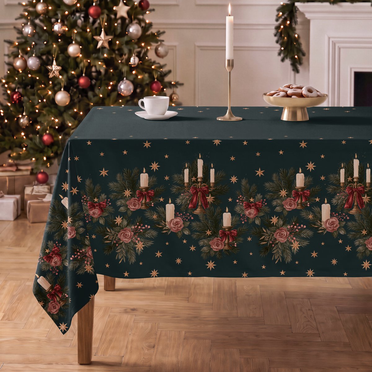 Mantel de Navidad Ilumina Green · Pierre Cardin